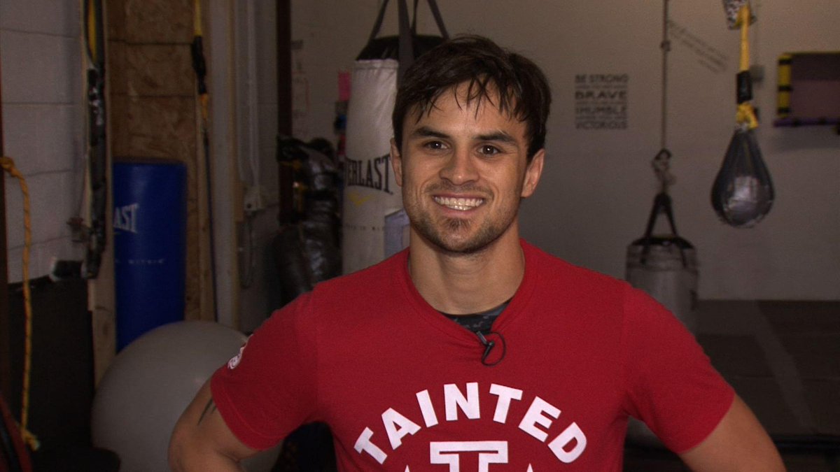 LakelandNewsPBS's tweet photo. Solway MMA Fighter #KevinClark, the #AnnishanabeKid talks about winning his nationally televised fight tonight @ 10 http://t.co/8PePqvsdk1