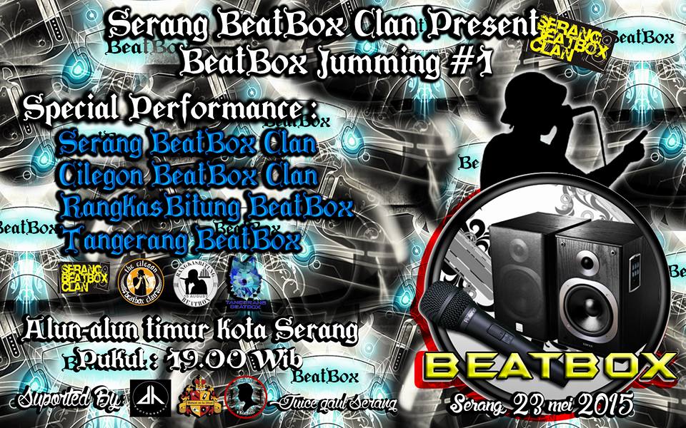 BEATBOX JAMMING #1
Komunitas Beatbox Se-Banten
At alun2 tmr serang
sabtu mlm minggu,23 mei 2015 st 19.00 <a href="/infoSerang/">Info Serang</a>