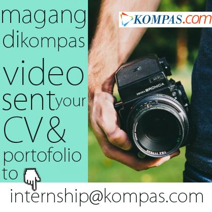 JobsKompascom's tweet photo. Buat kalian yang punya passion di bidang Video dan ingin #Magang di @videokompascom Kirim CV &amp; Portofolio kalian ya http://t.co/y4yHP1GkDx