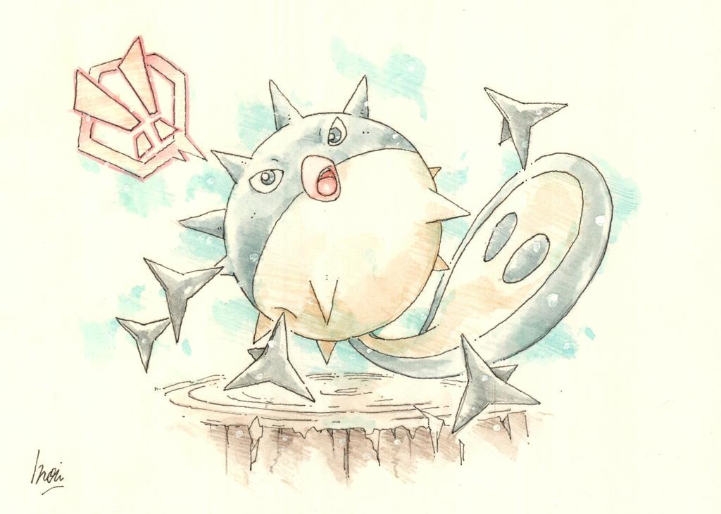 Inori 今日のポケモン図鑑 ｎｏ ２３９ ハリーセンの まきびし Http T Co 0phmllagu6 Twitter