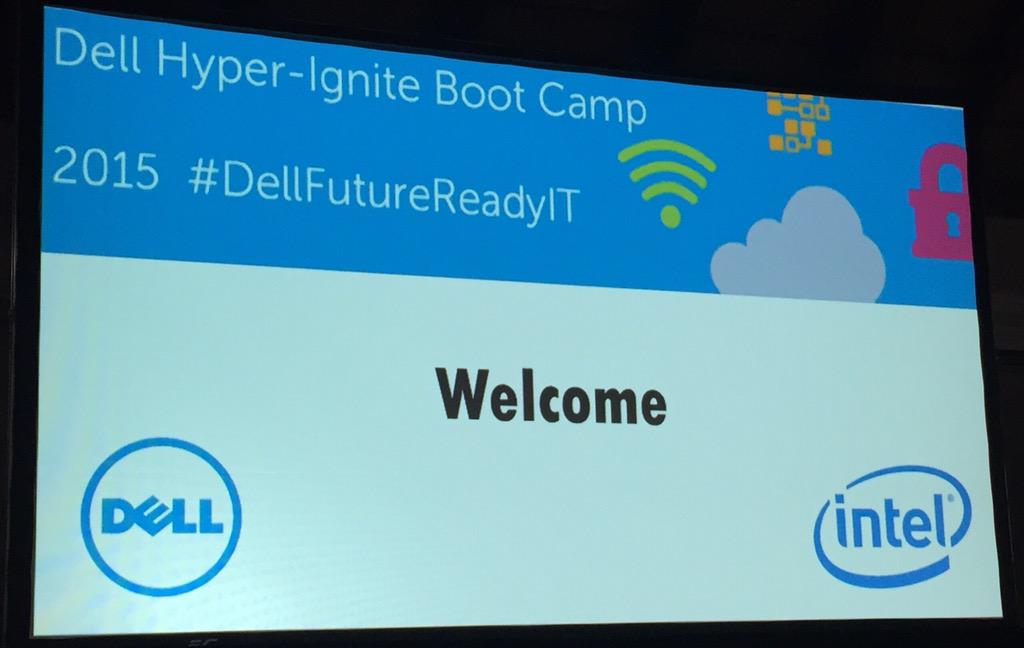 Edward_Atom's tweet photo. Great start to Dell Hyper-Ignite Boot Camp #DellFutureReadyIT #AtomGate http://t.co/q36mhWYbC4