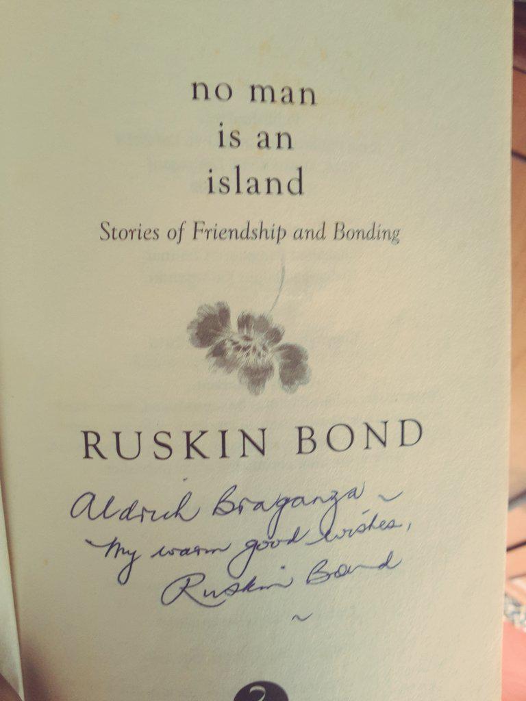 Happy birthday  Sir Ruskin Bond.Thank you for playing a huge part in my childhood 