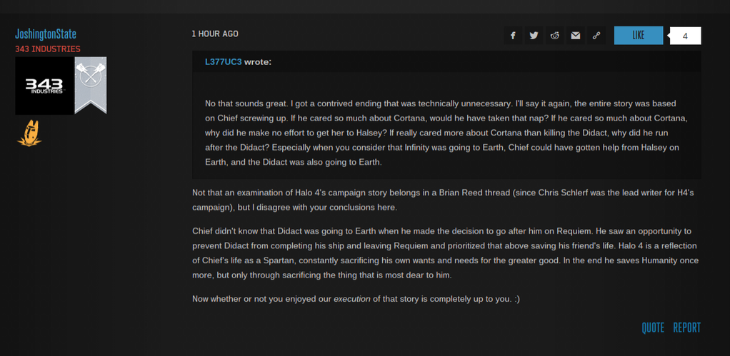 thelexy's tweet photo. "but only through sacrificing the thing that is most *dear* to him" #cortana #MasterChief #halo http://t.co/hkb0vRE7XF