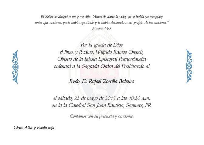 BVG05's tweet photo. Ordenación sacerdotal este próximo sábado 23 de mayo. #episcopalpr #episcopalian #newpriest #puertorico http://t.co/0KE1TTqx9B