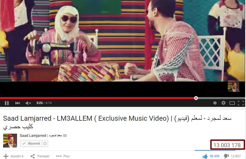 مساء 13 مليون مشاهدة.يا معلم يا سيدي المعلمين 😉
  @Saadlamjarred1
 #SaadLamjarred 
 #لمعلم 
 youtube.com/watch?v=_Fwf45…