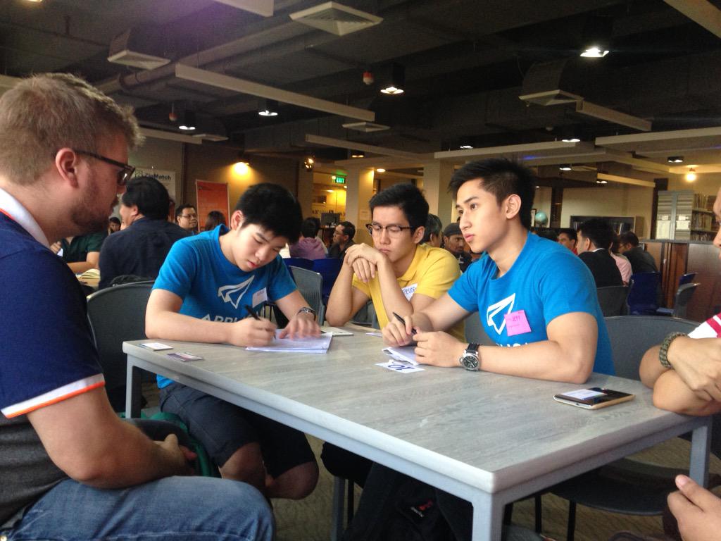 CarissaHiquiana's tweet photo. These startups are starting young! Can you believe these guys are in high school!?! #ManilaStartUpWeek #Zipmatch http://t.co/E1NrpCd6Rb