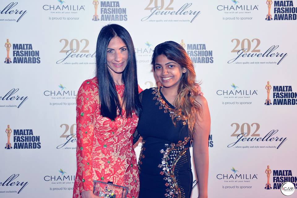 PaolaBuonacara's tweet photo. With SaiSuman during #MFWA2015 at #202jewerlyMalta wearing one of her amazing dress! Soon on http://t.co/mY974tzKes http://t.co/9XY6jScKTo