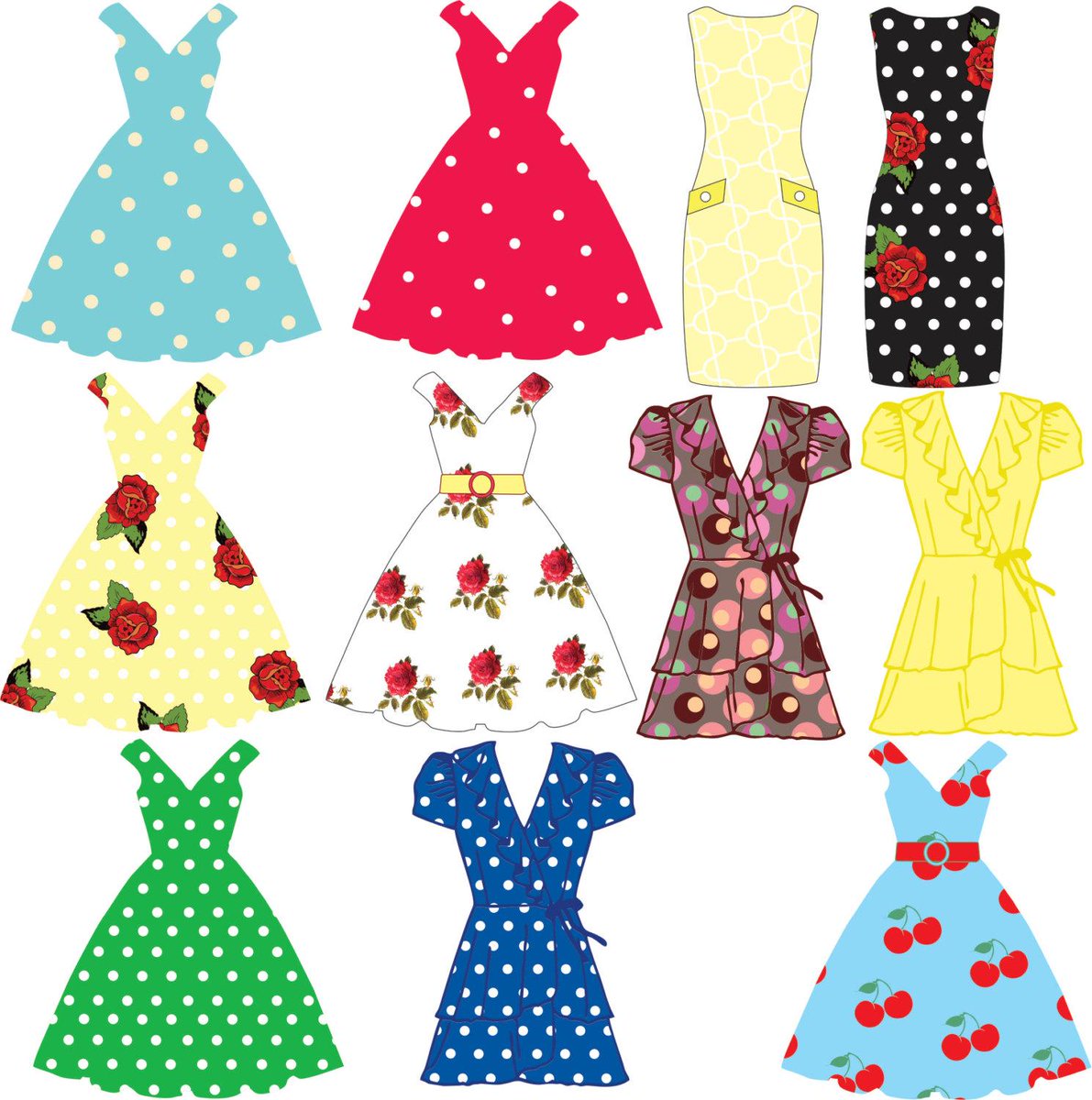 party dress clipart Free Vectors