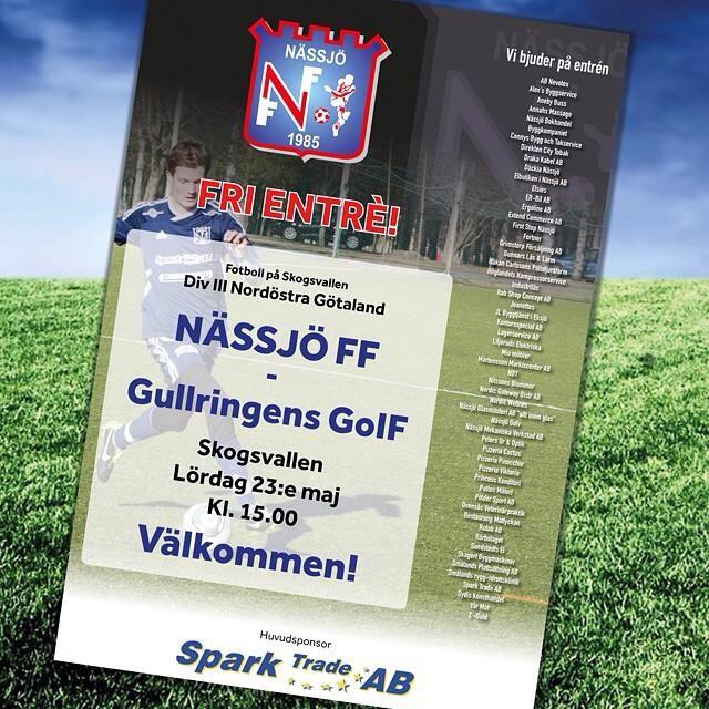 Sponsormatch på lördag då <a href="/Gullringensgoif/">Gullringen Fotboll</a> kommer på besök!
Avspark 15.00 Skogsvallen. Välkomna