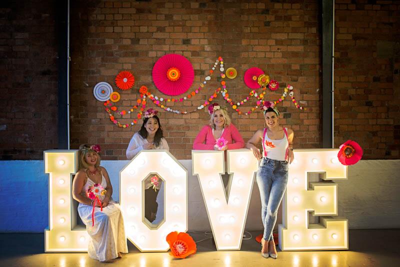 Kiki &amp; her b'maids surrounded by prettiness from <a href="/lighthausevents/">LightHaus Events</a> <a href="/ThingsByLauraUK/">Things By Laura</a> captured <a href="/CamillaRosaPics/">Camilla Rosa Hern</a> #hendo