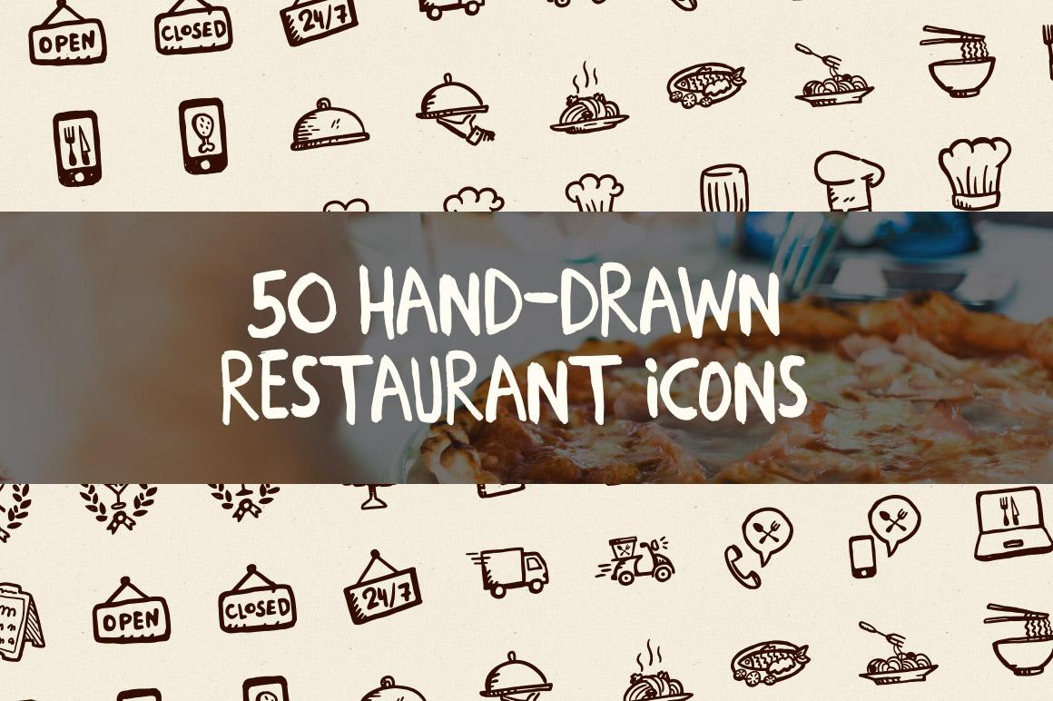 6 mini-sets are out: restaurant, meals, drinks, kitchen, desserts, fruits &amp; vegetables icons. handdrawngoods.com/store