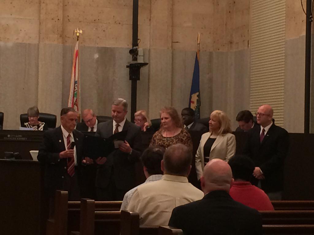 APWAOK's tweet photo. .@cityofokc issues a proclamation for Public Works Week. Thanks to @shanehamp for taking our photo. #NPWW http://t.co/xHDPn6PpxD