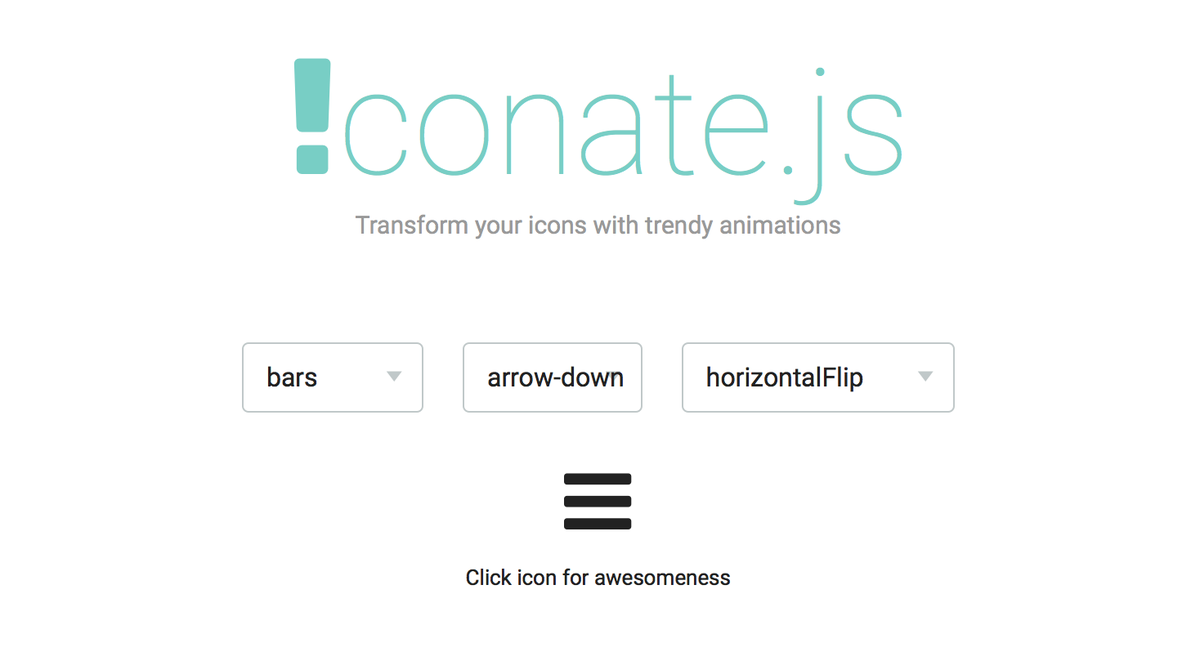 RT <a href="/visualsoldiers/">Visual Soldiers</a>: Transform your icons with animations. bitshadow.github.io/iconate/ #webdesign #css3