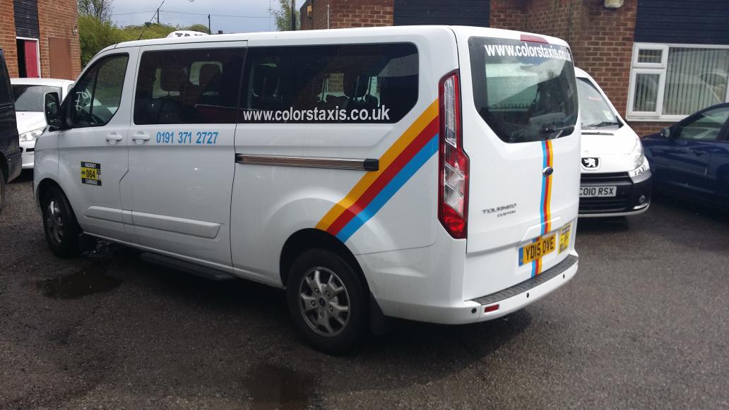 ColorsTaxis's tweet photo. Thank you to "First Stop For Signs" for the new livery on our executive 8 seaters taxis. #aserviceyoucanrelyon http://t.co/hxkrnmV42P