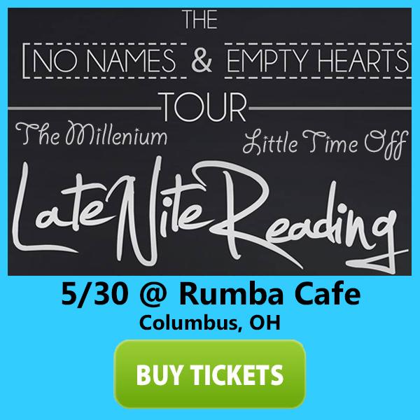 COLUMBUS! Were coming to #RumbaCafe on 5/30 w/ @LateNiteReading & @TheMilleniumWI $10 Tickets littletimeoff.com/product/columb…