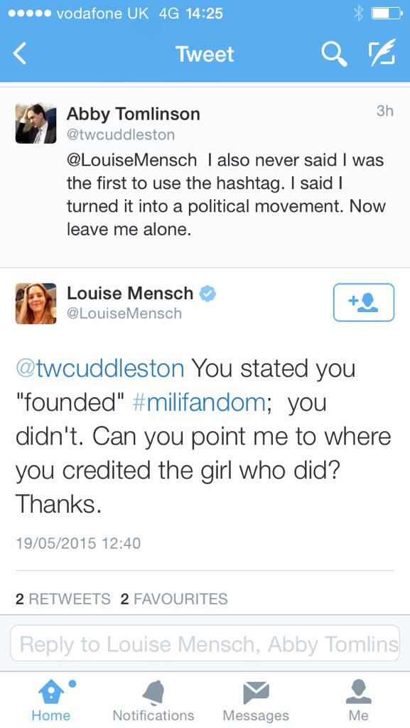 Louise Mensch accused of bullying Milifandom leader on Twitter | Media | The Guardian