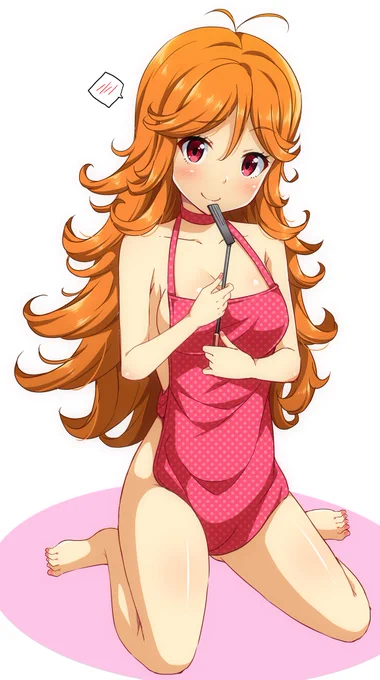 おーっす!ウスタだよー!またまたまたナナシスのスミレちゃん描いたよ。今度はクッキングのやつ。(エプロン以外の服は脱がせました。) 