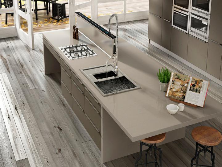 Our #colour of the month is #Silestone Rougui - a beautifully muted brown available in a polished or suede finish
