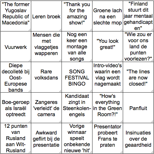 Ljosmyndun's tweet photo. Yes! Songfestival! Bingo-tijd! http://t.co/j0YxIgccy7