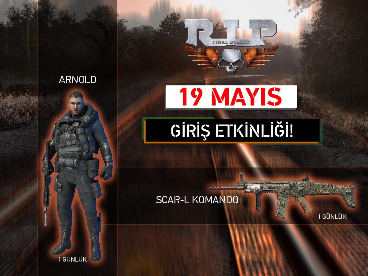 ripfinalbullet's tweet photo. 19 Mayıs'ı RIPleyerek kutlayanlar Arnold karakteri ve Scar-L Komando hediyelerini alıyor! http://t.co/cjzuGyFN2y