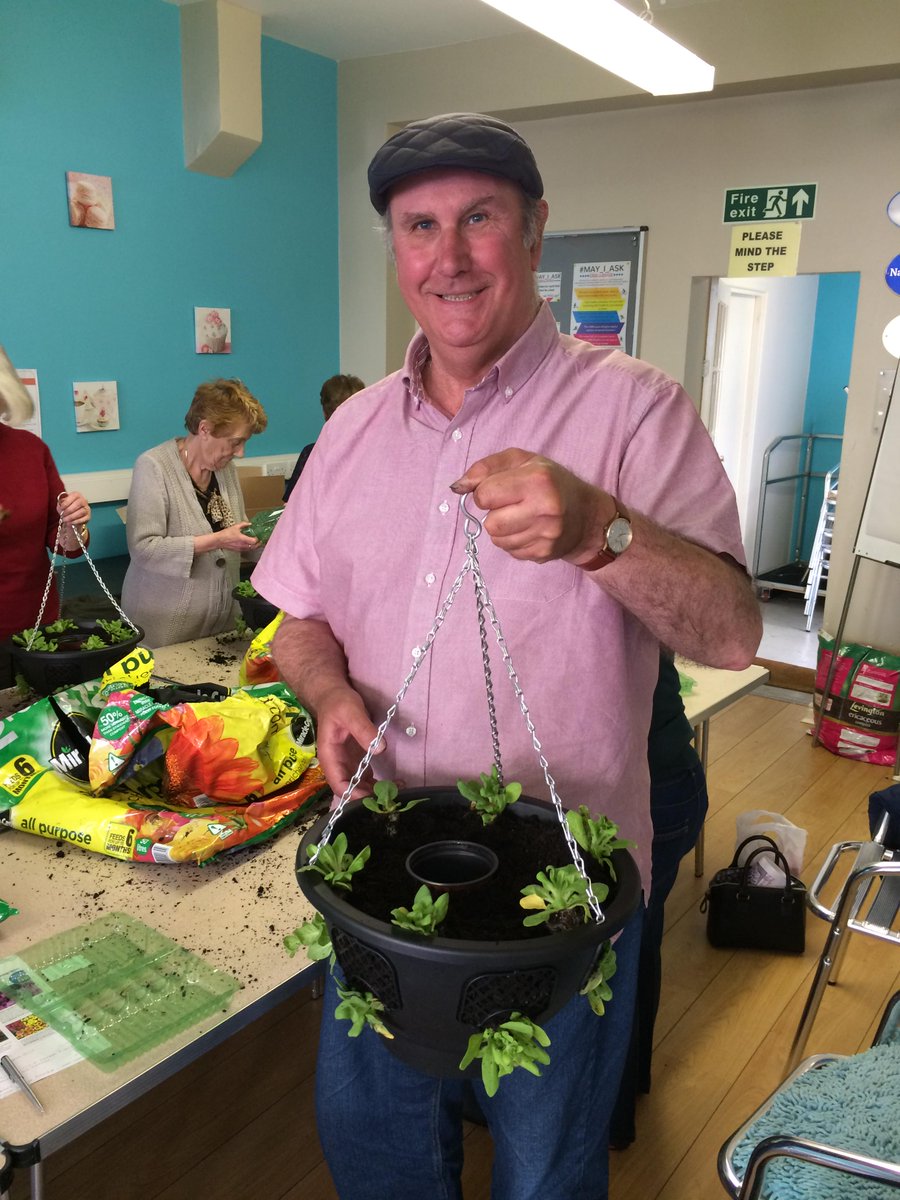 HelenTeam66's tweet photo. Fab session in The Zone last night making hanging baskets! @Wellbeing_CP @AmyTeam66 @cornforthhouse http://t.co/XIJuo9vz6a