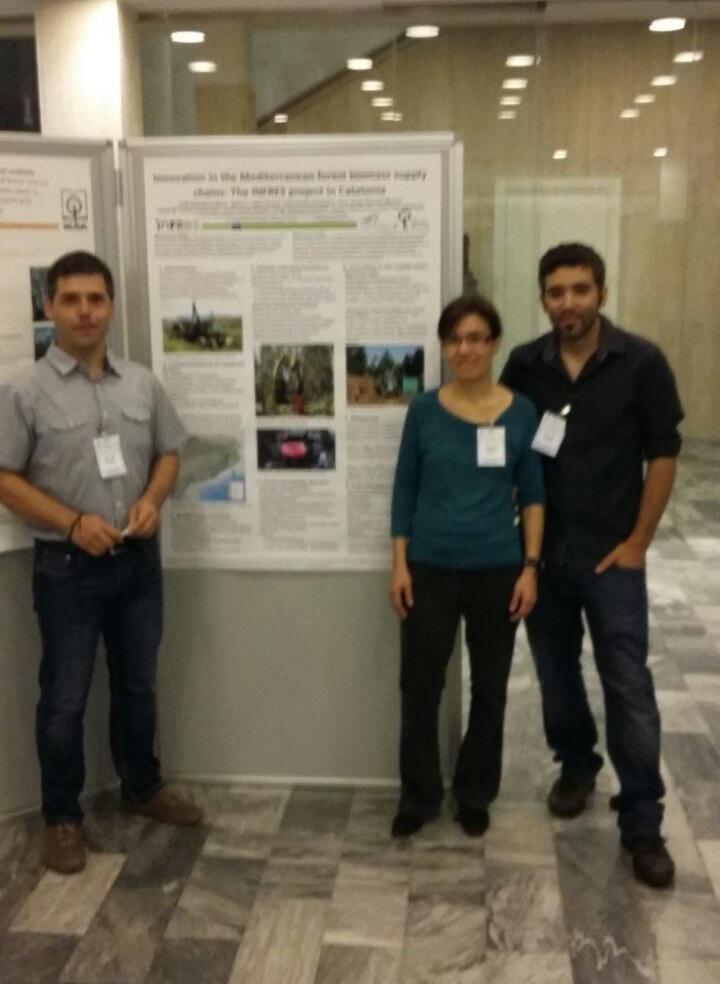 La Coop. Serveis Forestals i <a href="/ctforestal/">CTFC</a> presenten a Roma cartell sobre #biomassa en una jornada del projecte #INFRES