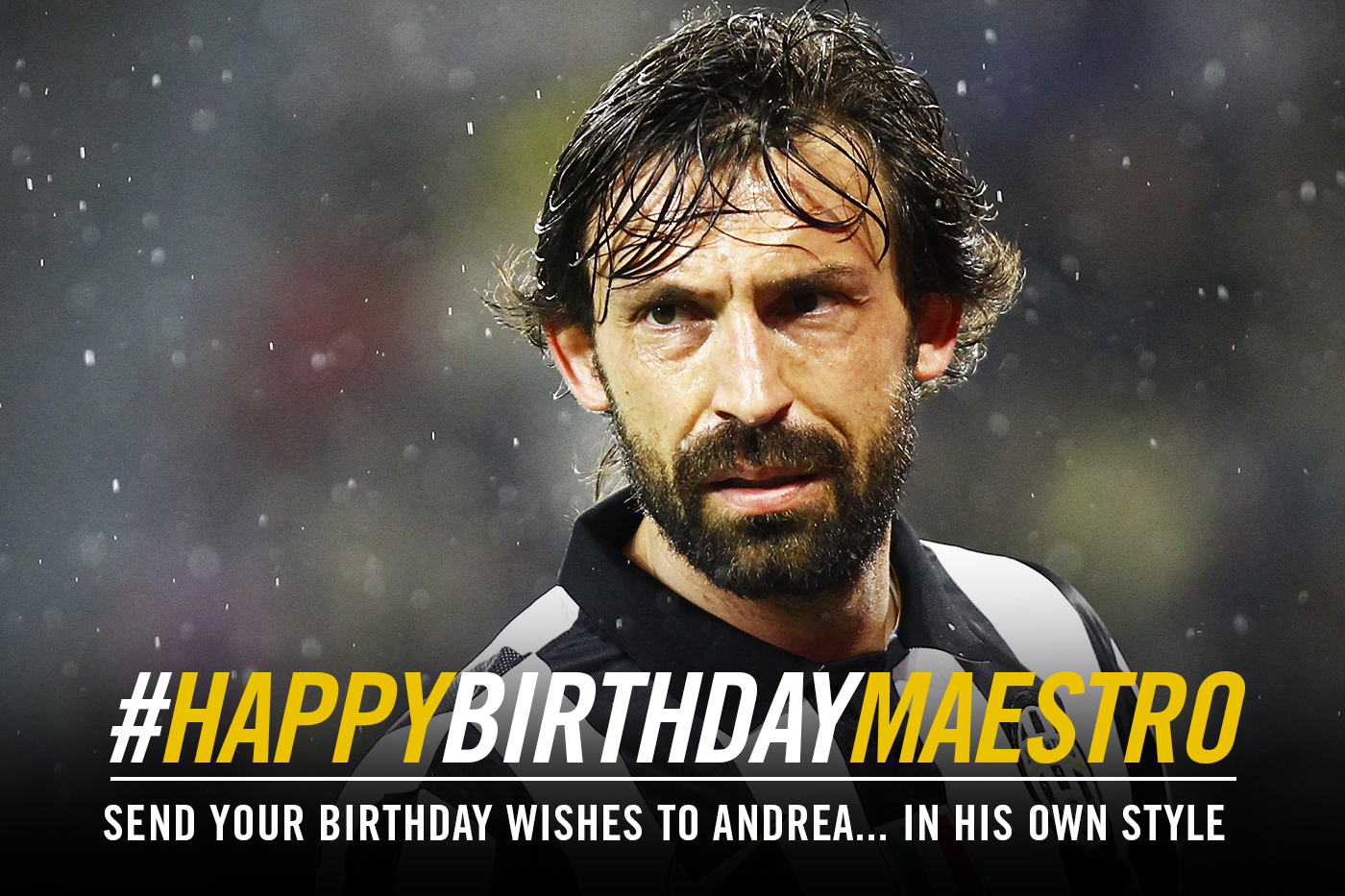 Wish Andrea Pirlo a happy birthday by sending us your best not impressed faces!  