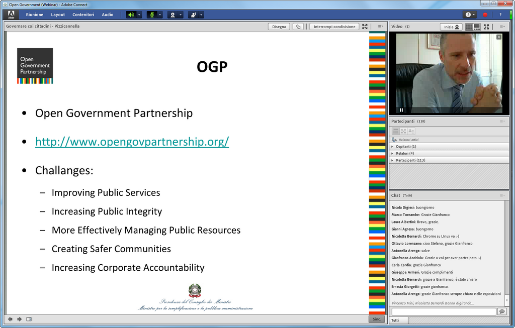 GAffinito's tweet photo. #Webinar #ePartecipation: la parola a @SPizzicannella che ci racconta le attività dell'#OGP http://t.co/8BCcQuhMCF http://t.co/HBCEAuk5MX