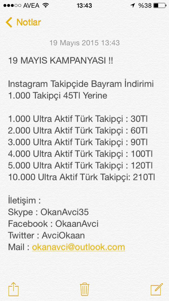 avciokaan's tweet image. 19 Mayısa Özel İnstagram KAMPANYASI !!
5 Kişi İçin Geçerlidir !!
