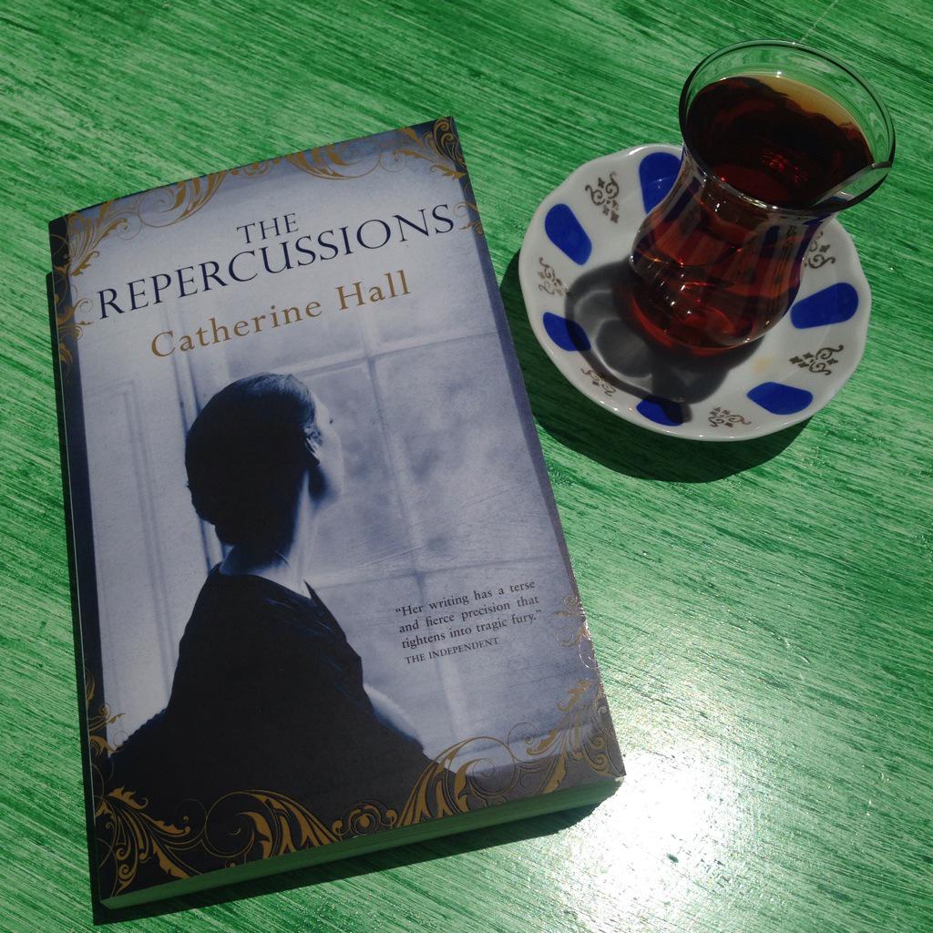 Matineegirl's tweet photo. Books and Turkish tea. Book 2 in the sun....#TheRepercussions @catherinehall99 @almabooks http://t.co/lBeBw77qac