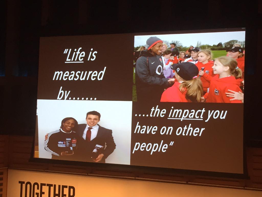 'Your impact can influence a 1000 people' says Margaret Alphonsi RFU Cup Winner <a href="/WACL1/">Women in Advertising & Communications Leadership</a> #gather