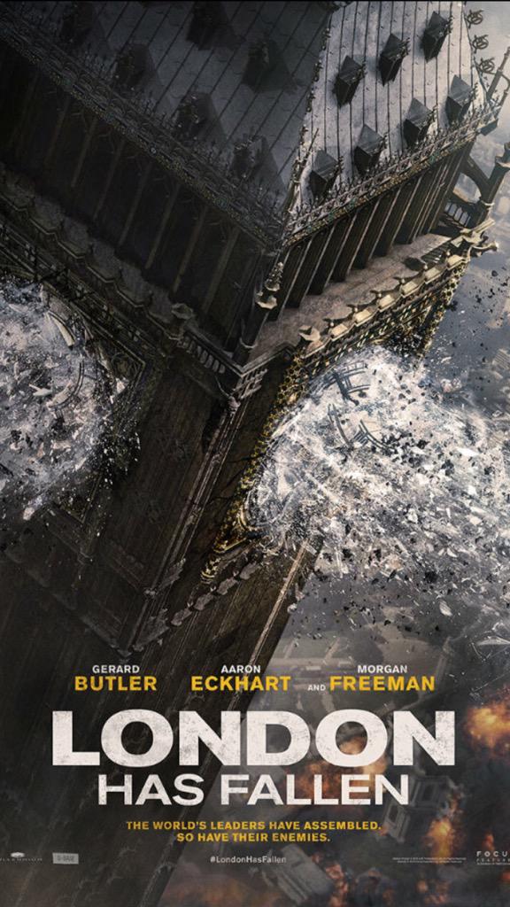 Geçen senelerin hit filmi Olympus has Fallen'ın devamı #LondonHasFallen 'dan ilk poster.