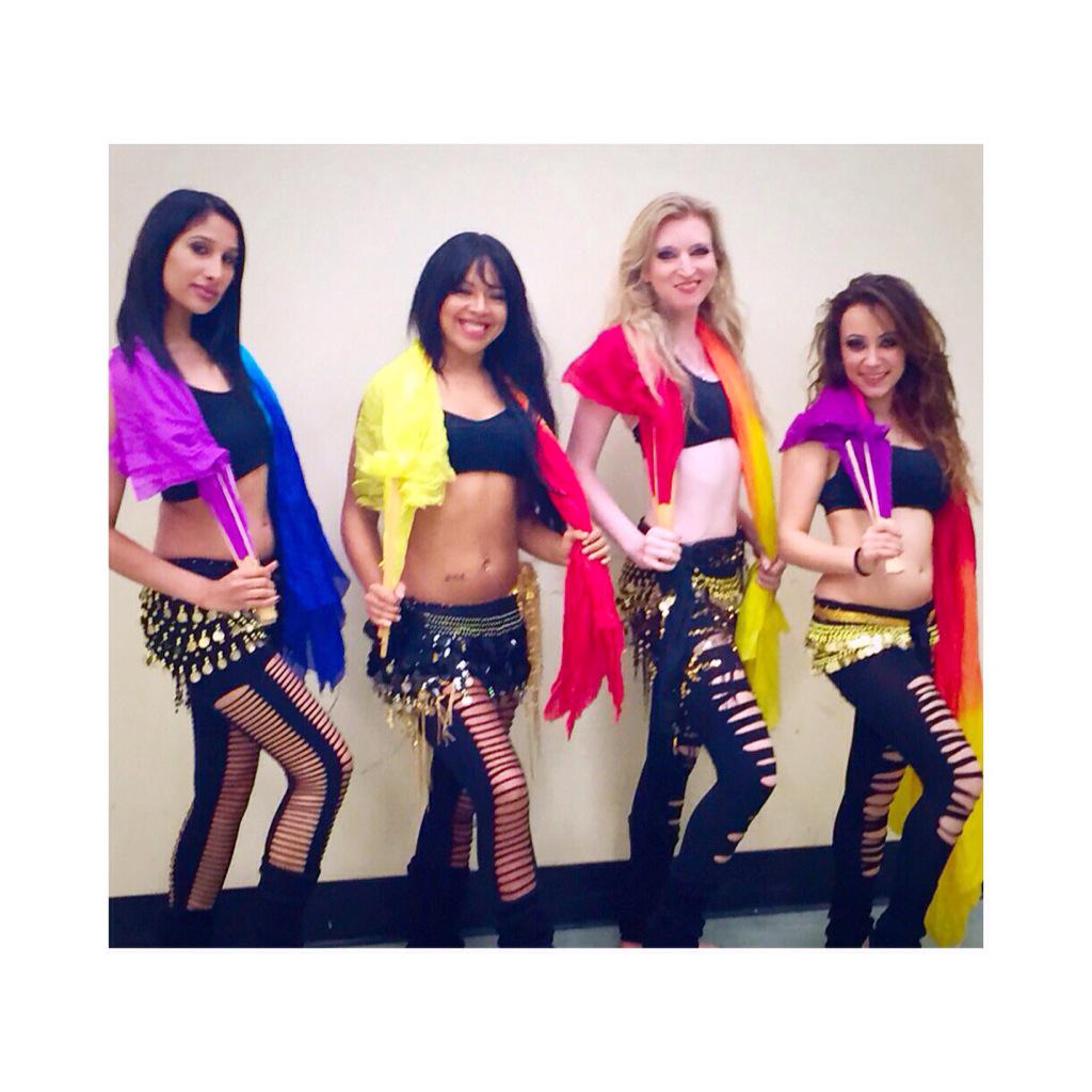 MahiraGirls's tweet photo. More pics!  MelisBellydance and @MahiraGirls at Chantel's #popidol show! #londonbellydance #bellydance #dancers http://t.co/cuvO3NyKoA