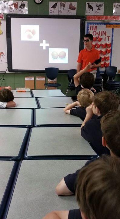 NCSelementary's tweet photo. Mr. Barnett's math students prepared lessons for our elementary students. http://t.co/52zqiNG9fb