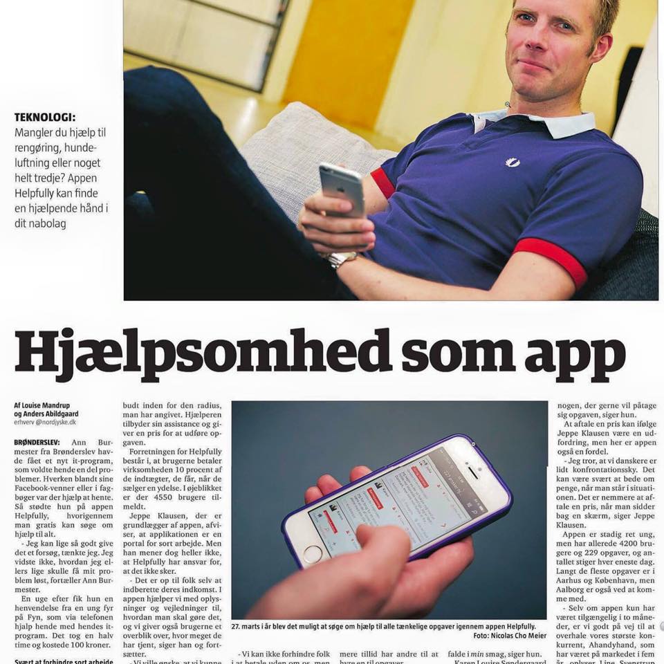HelpfullyDK's tweet photo. Her kan I læse artiklen @nordjyskedk @NJerhverv #hjælpsomhed #hjælphinanden #nordjylland #deleoekonomi #hjælpdinnabo http://t.co/ziD8g8rScy