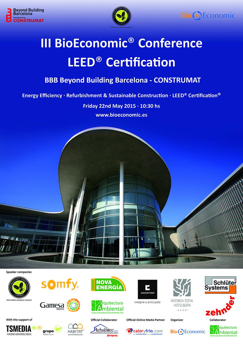 JulioBermejo_'s tweet image. Pleased to announce my keynote @arq_amb III @BioLEED @ConstrumatBCN #BeyondBuildingB #SpeakersCorner2 Friday 22nd May