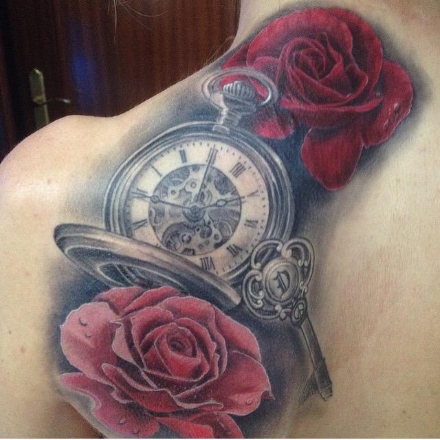 SlashTattoo's tweet photo. Roses/watch por Suso http://t.co/8qliUFLOdv