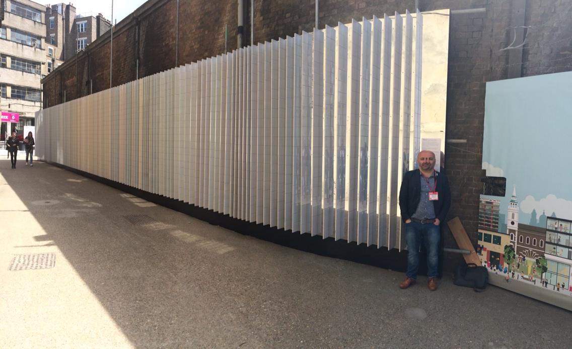 NoTimeZone's tweet photo. #myverve the ingenious creator Darren Clanford from @JohnsonTiles at clerkenwell design week @dmc123 http://t.co/orJdcjwtRK