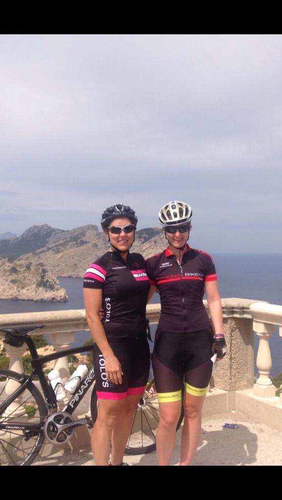 ChaplinEleanor's tweet photo. Lighthouse ride with Bridget . #teampbf #mallorcacycling http://t.co/P1Fy3Loznb