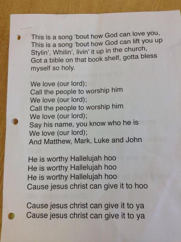 charlesthefrog's tweet photo. We might as well be singing this at the next Mass...😂🙏🏻🎶 http://t.co/xWBlgHKWHn