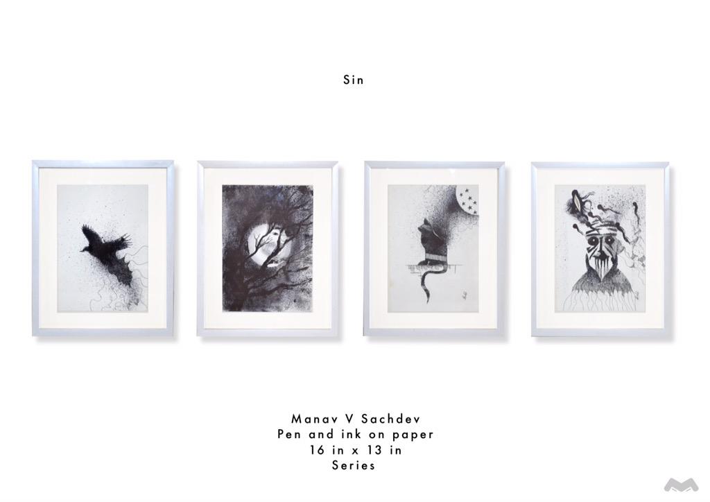 Created illustrations using pen and ink on paper