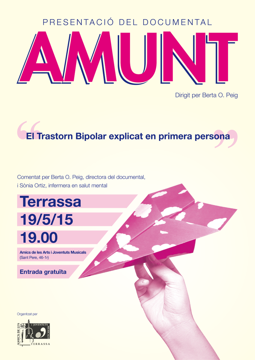 BertaOliveres's tweet photo. Avui a les 19h presentem #AMUNT a Terrassa! http://t.co/z5qajevXXt