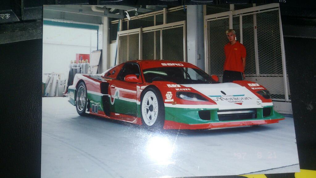 97年の鈴鹿1000kmの金曜日、まだゼッケンもリアウィングも装着されて