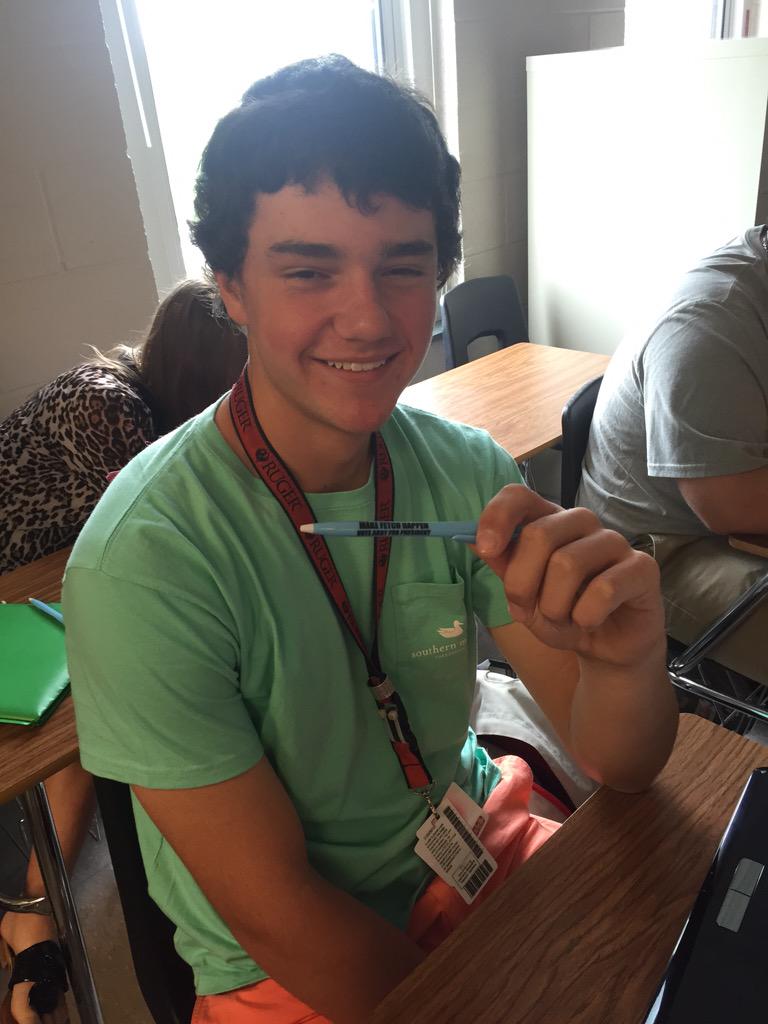 abbs4pres's tweet photo. Cole is making the "write" choice &amp; voting #AbbyforPresident! Find me today for a pen and make the "write" choice too http://t.co/sWGgtN6ja8