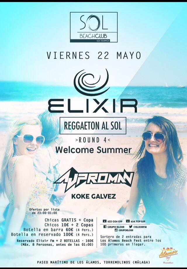 IvaanRicoo's tweet photo. ELIXIR REGGAETON AL SOL ESTE VIERNES EN SOL BEACH CLUB!!

ULTIMOS RESERVADOS!!

+INFO 649 675 945 http://t.co/YvnGVzHXHU