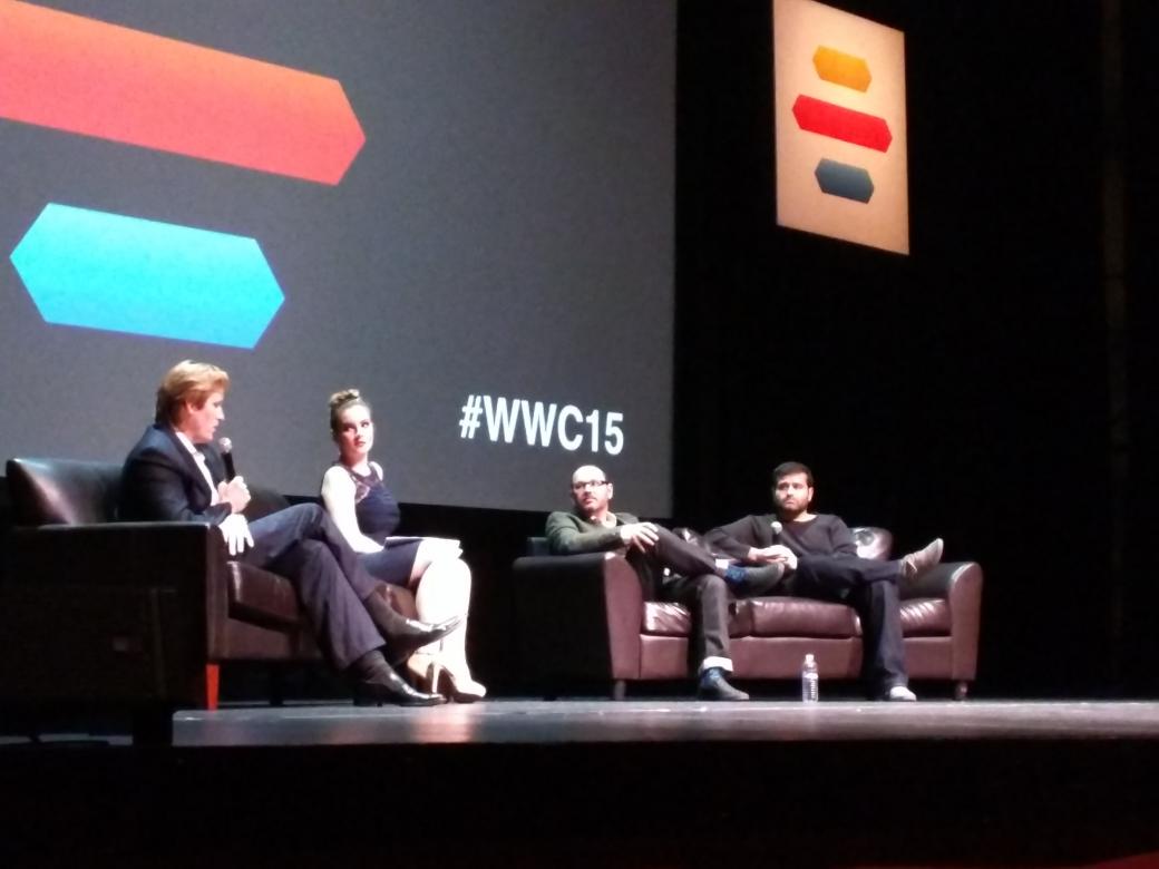 annebot's tweet image. Loving #WWC15 so far, just wishing I knew the WiFi password @wearableworld