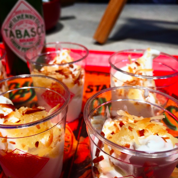 Jalapeño Ice Cream with Habanero, Pineapple and Coconut from @Tabasco. And yes...it does have a kick! #NRAShow