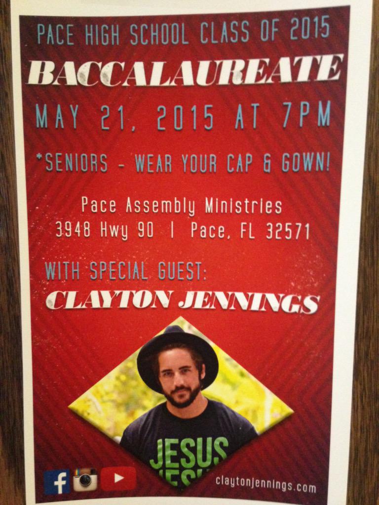 15PHS's tweet photo. Don't forget baccalaureate on Thursday! Arrive at Pace Assembly by 6:45 http://t.co/kYIHfviwx5