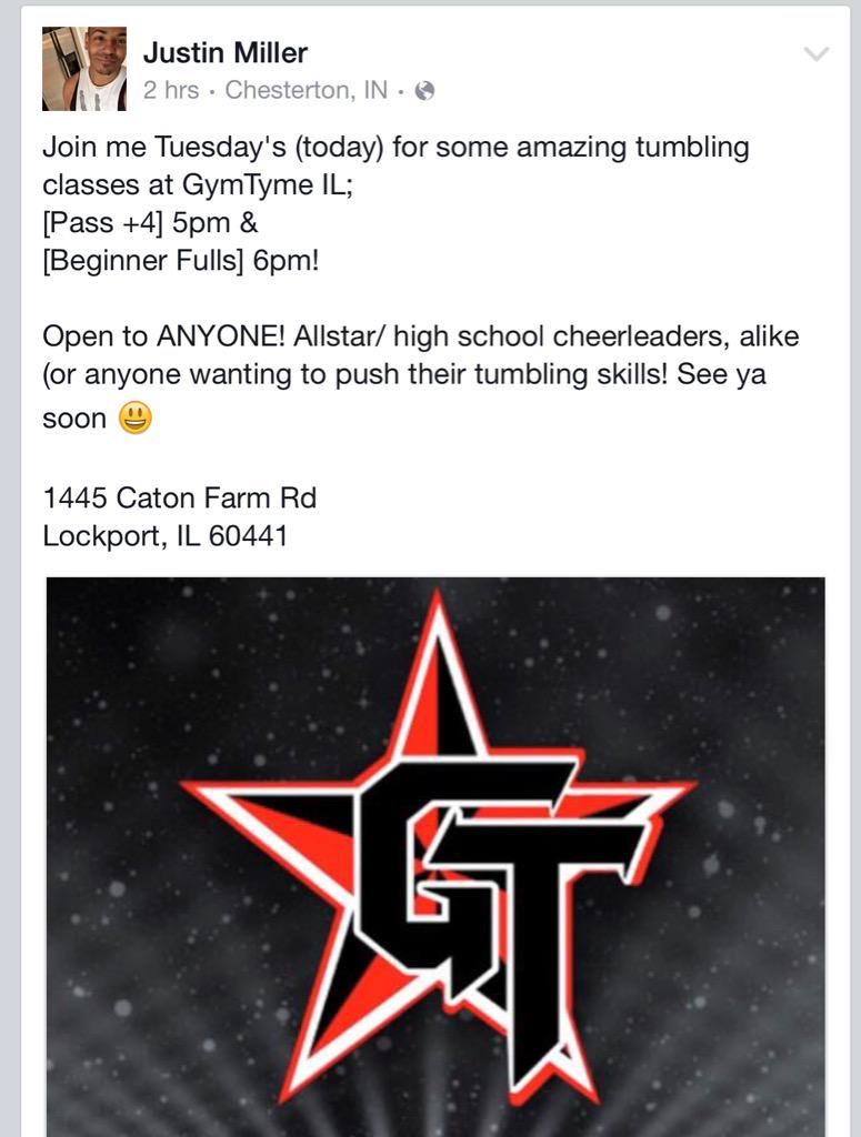 Join me for my tumbling classes before practice #SpinningIsWinning #RedHotSkills #GymTyme 🔴⚫️⚪️