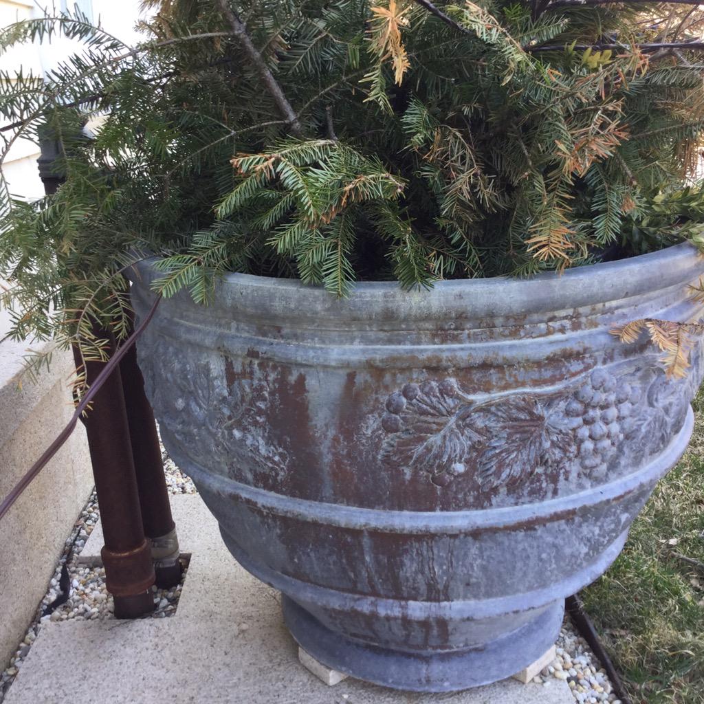mapajonimo's tweet image. Outrageously expensive Bulbeck Foundry lead planters all deteriorated. Company unhelpful. Any ideas to solve  patina?